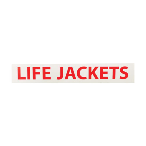 LIFEJACKET STICKER SELF ADHESIVE 200X30