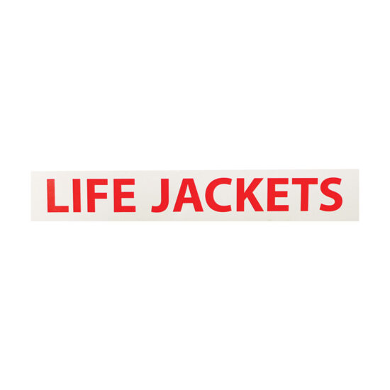 LIFEJACKET STICKER SELF ADHESIVE 200X30