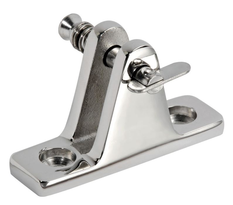 SS 316 DECK HINGE ANGLE+REMOVABLE PIN