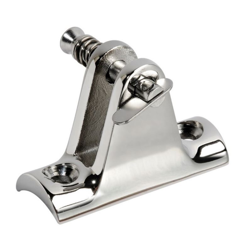 SS 316 DECK HINGE CONCAVED+REMOVABLE PIN