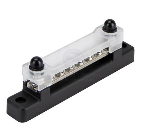 BUS BAR HD 6 WAY 2 STUD INCLUDES CLEAR COVER