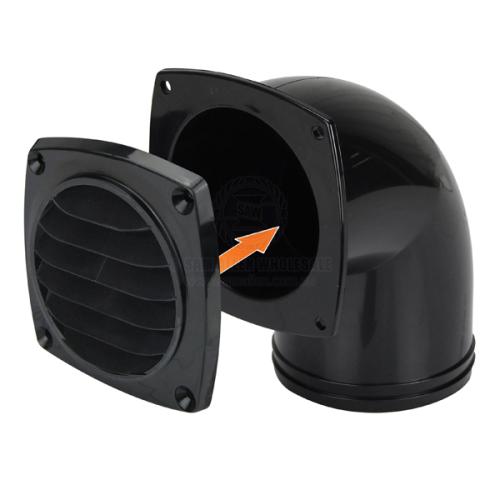 76MM BLACK VENT ELBOW