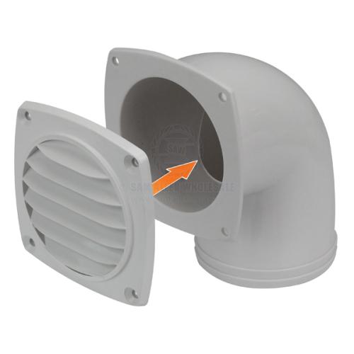 76MM WHITE BENT ADAPTOR
