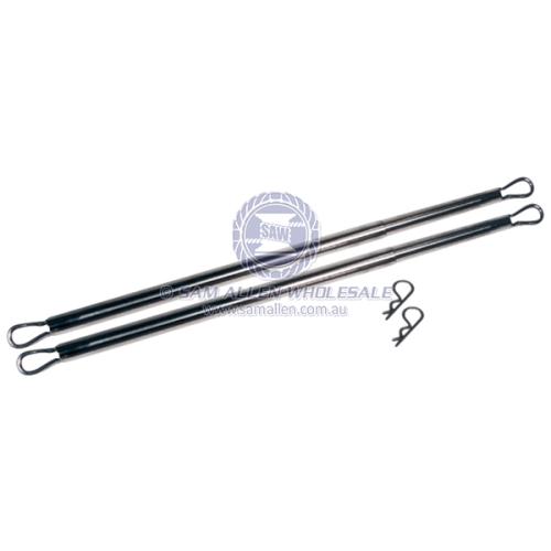 SS SNAP DAVIT TELESCOPIC BARS 450-750MM PAIR