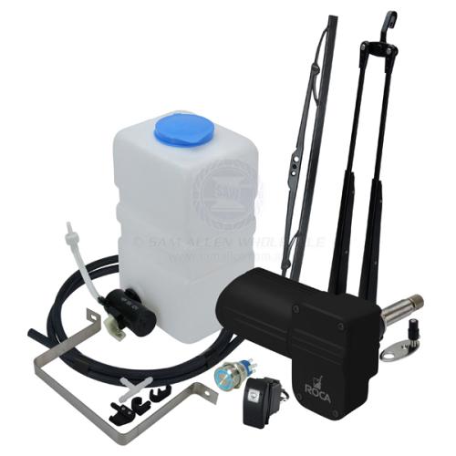 ROCA WINDSCREEN WIPER/WASHER KIT 12V BLACK