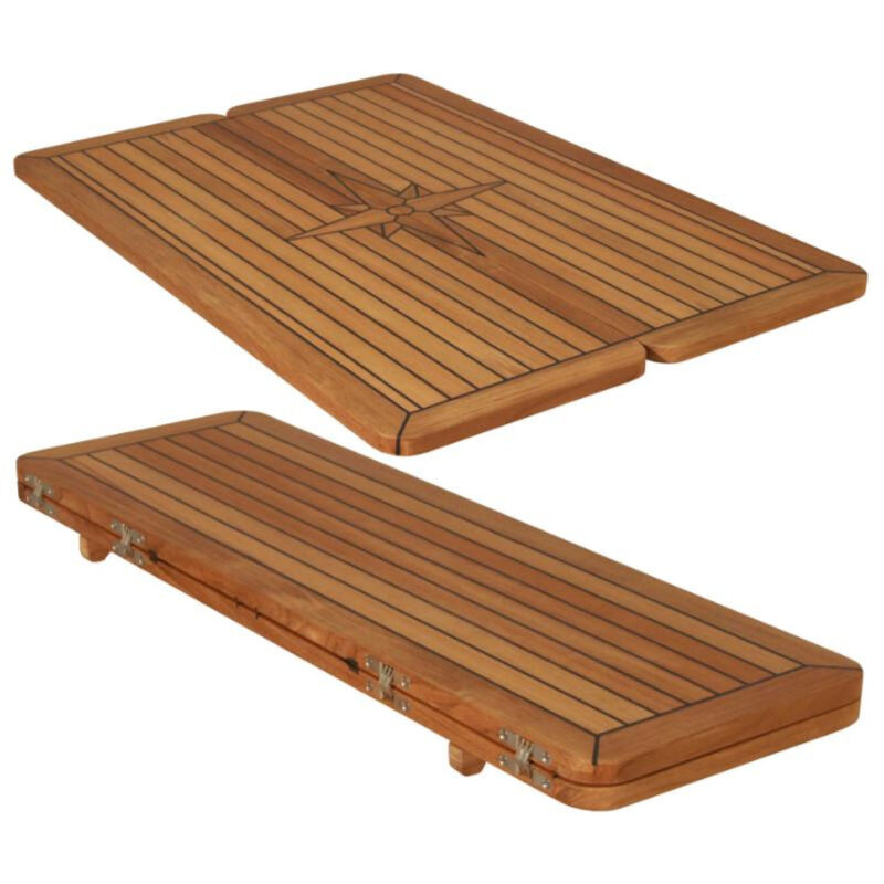 NAUTEAK TEAK TABLE FOLDING 1000M EX WIDTH68 FOLDED WIDTH34MM