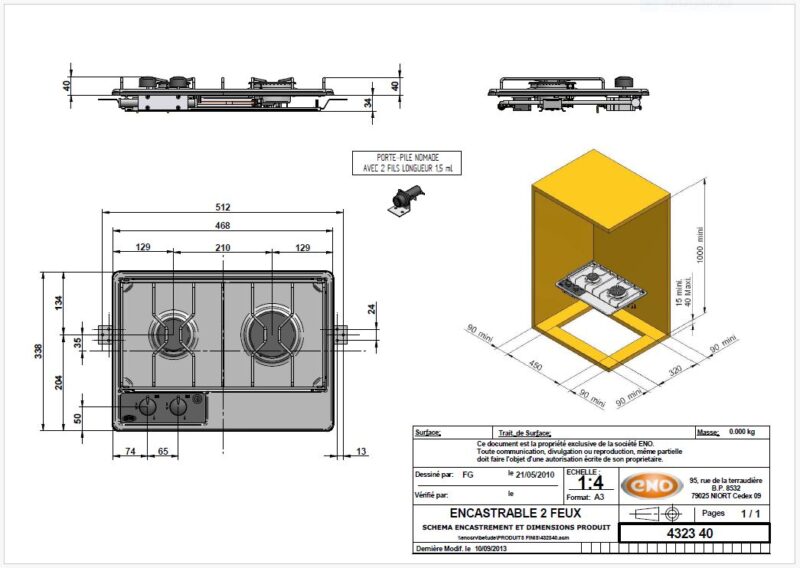 ENO MASTER2 COOKTOP 2 BURNER HOB 432341 - Image 2