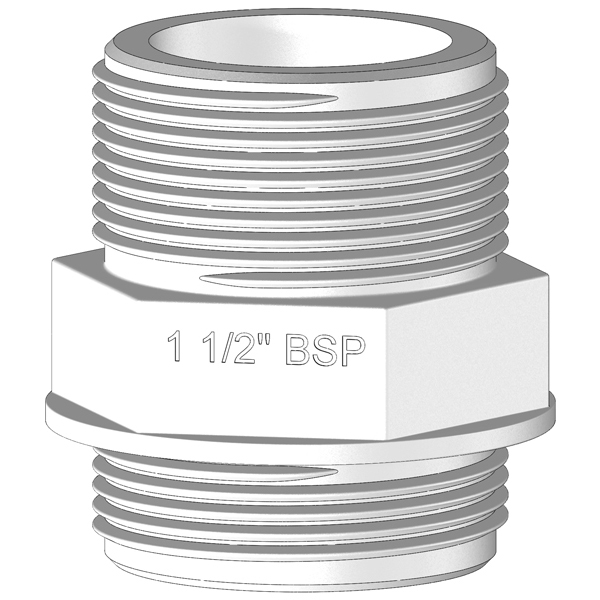 TRU-DESIGN AQUAVALVE NIPPLE 1 1/2" BSP WHITE