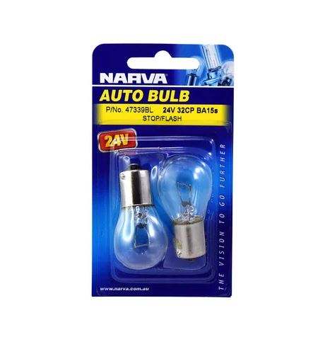 NARVA BULB 24V 32CP BA15S BL PK 2