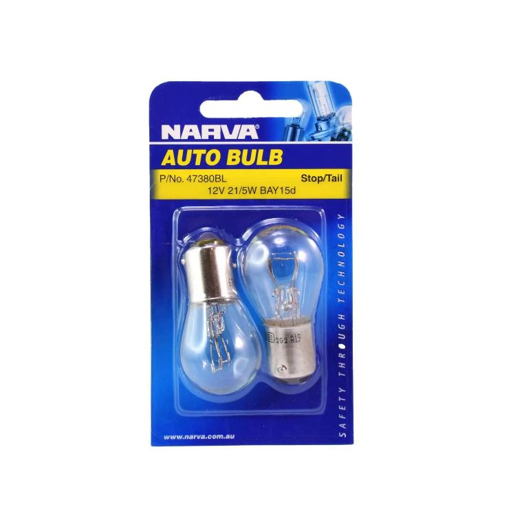 NARVA BULB 12V 21/5W BAY15D BULB BL PK 2