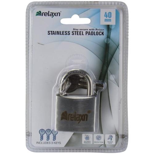 PADLOCK RELAXN 99% SS 40MM STD HASP