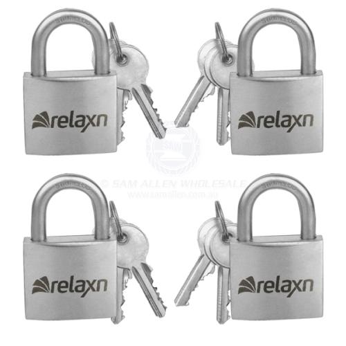 PADLOCKS RELAXN 99% SS 40MM STD HASP 4 KEYED ALIKE