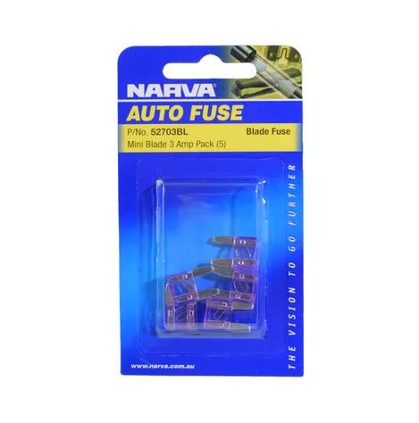 NARVA MINI BLADE 3 AMP BL PK 5