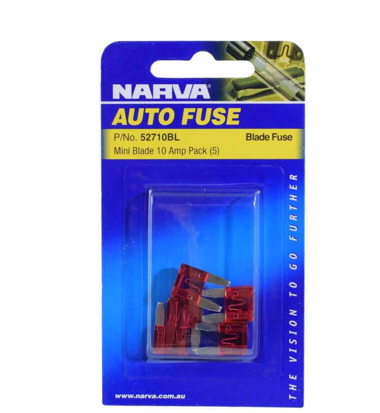 NARVA MINI BLADE 10 AMP BL PK 5