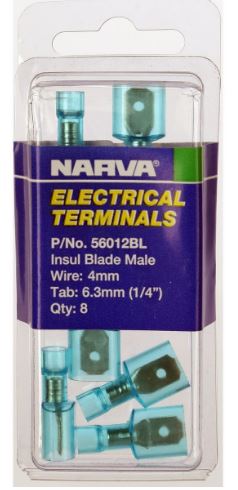 MALE BLADE TERMINAL BLUE 6.3MM