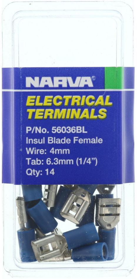 FEMALE BLADE TERM. BLUE 6.3MM