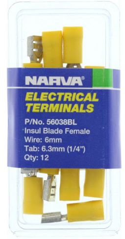 FEMALE BLADE TERM. YELLOW 6.3MM