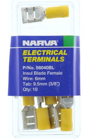 FEMALE BLADE TERM. YELLOW 9.5MM