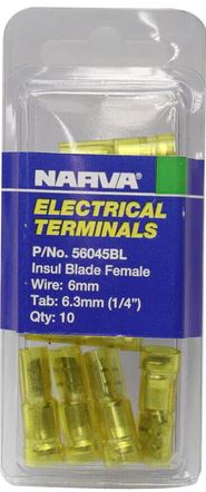 FEM BLADE TERM F/INS YELLOW POLY