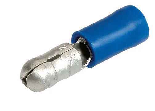 MALE BULLET BLUE 4MM