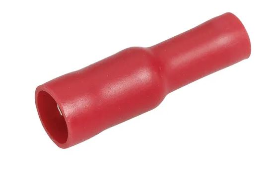 FEMALE BULLET RED 4MM