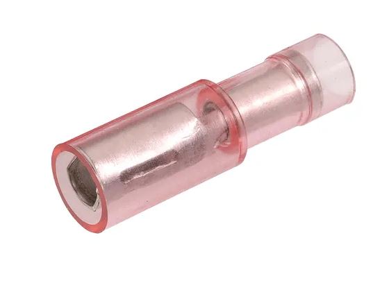 FEMALE BULLET RED POLY 5MM