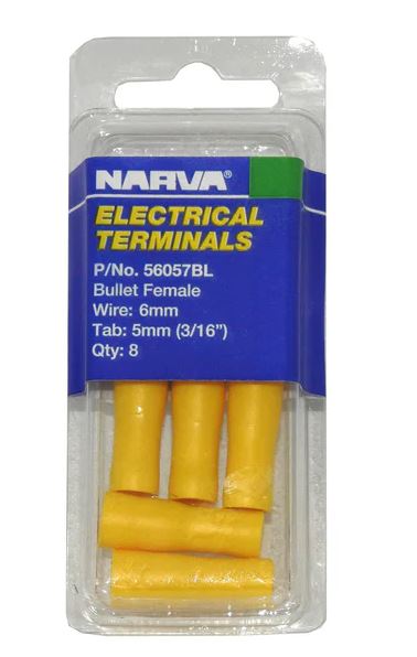 FEMALE YELLOW BULLET TERMINAL (8)