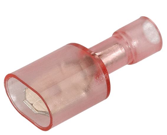 MALE BLADE INS. RED 6.3MM (50)