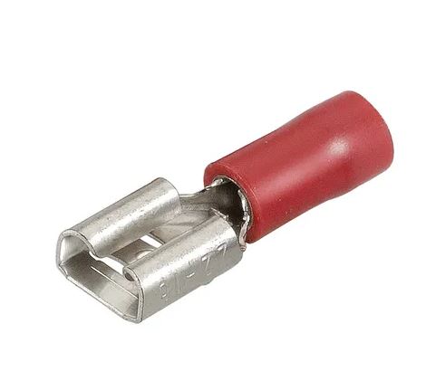 FEMALE BLADE RED 6.3MM (100)