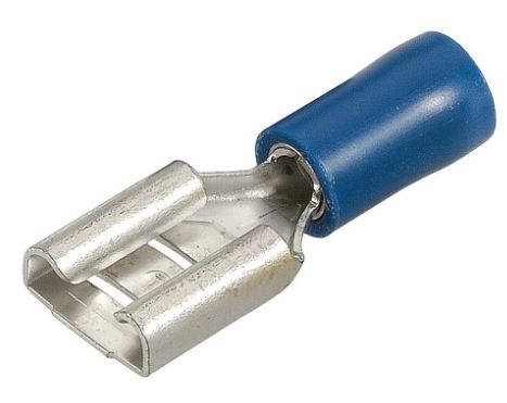 FEMALE BLADE BLUE 8MM (100)