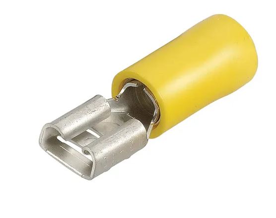 FEMALE BLADE YELLOW 9.5MM (100)