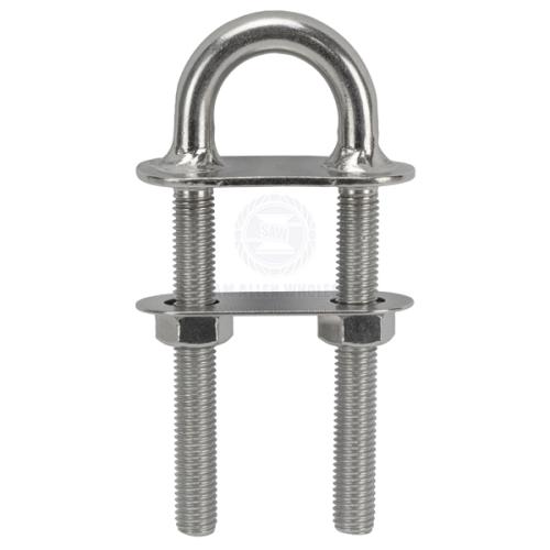 U BOLT 316G SS WELDED FACE PLATE M12X100MM