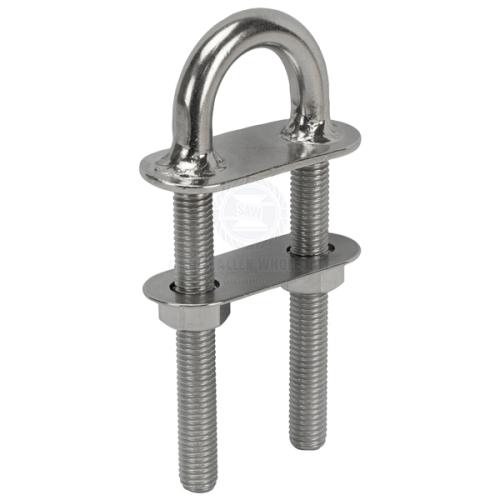 U BOLT 316G SS WELDED FACE PLATE M12X130MM