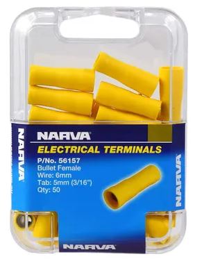 FEMALE YELLOW BULLET TERMINAL (50)