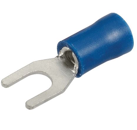 SPADE TERMINAL BLUE 4.3MM (100)