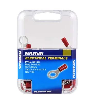 RING TERMINAL RED 8.4MM (100)