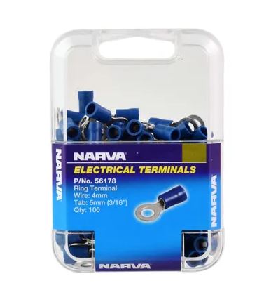 RING TERMINAL BLUE 5MM (100)