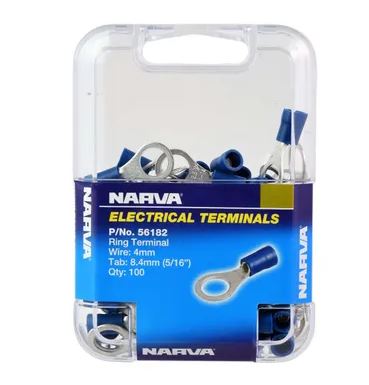 RING TERMINAL BLUE 8.4MM (100)