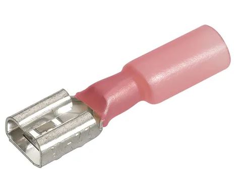 6.3 X 0.8MM ADHESIVE LINED FEMALE BLADE TERMINAL RED