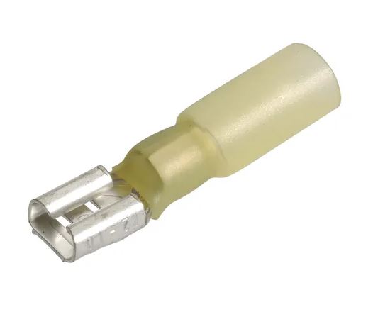 6.3 X 0.8MM ADHESIVE LINED MALE BLADE TERMINAL YELLOW