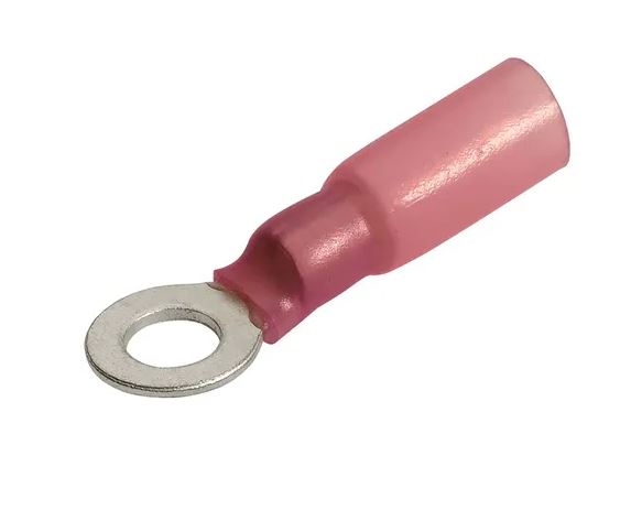 4.3MM ADHESIVE LINED RING TERMINAL RED