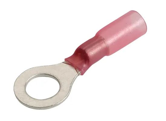 6.3MM ADHESIVE LINED RING TERMINAL RED