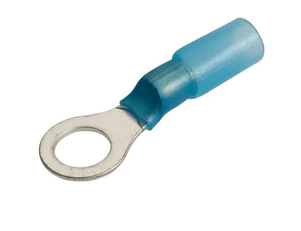 6.3MM ADHESIVE LINED RING TERMINAL BLUE(50)
