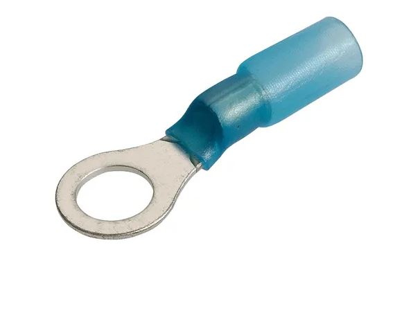 6.3MM ADHESIVE LINED RING TERMINAL BLUE