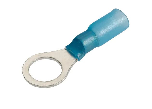 8.4MM ADHESIVE LINED RING TERMINAL BLUE(50)
