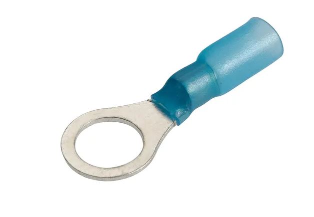 8.4MM ADHESIVE LINED RING TERMINAL BLUE