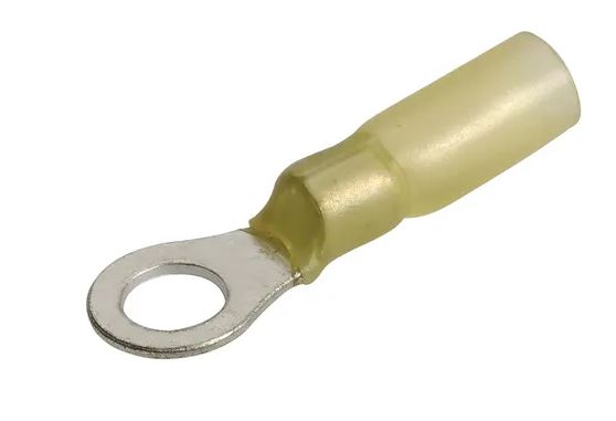 6.3MM ADHESIVE LINED RING TERMINAL YELLOW