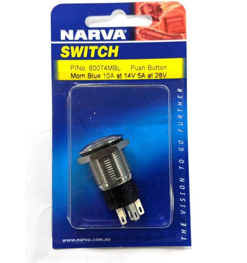 NARVA LED PUSH BUTTON MOM BLUE