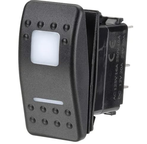 NARVA SW RK OFF/MOM ON - RED12/24V LED