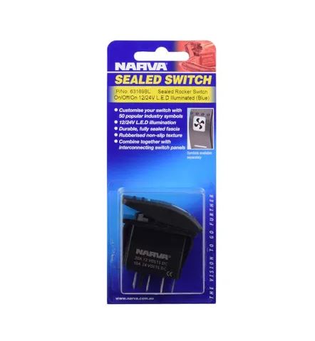 NARVA SW RK ON/OFF/ON DPDT BL 12/24V